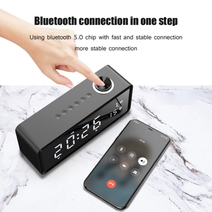AEC K5 Alarm Clock Bluetooth Speakers with LED - Image 7