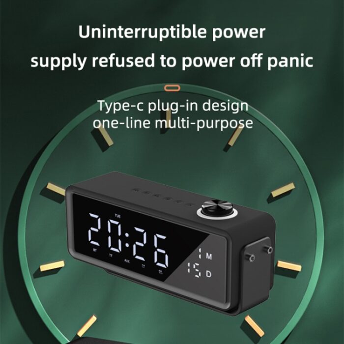 AEC K5 Alarm Clock Bluetooth Speakers with LED - Image 8