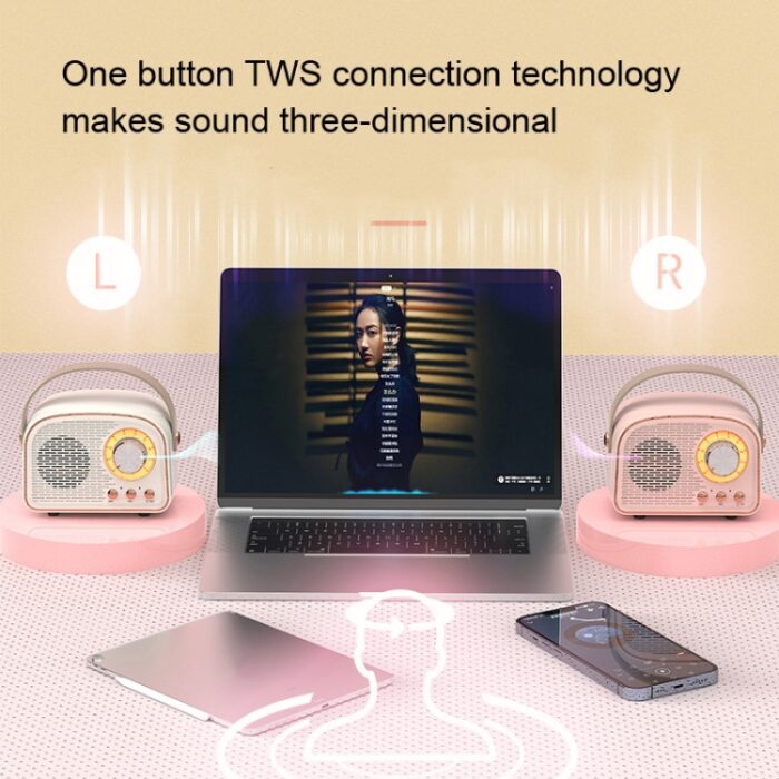 DW21 Vintage Radio BT Speaker Support TF Card/U Disk to P... - Image 3