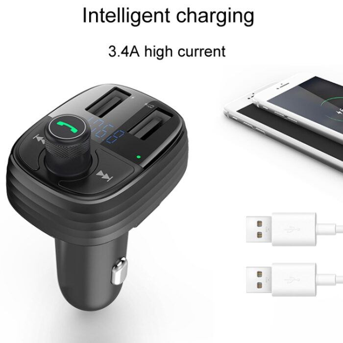 Car Bluetooth Fast Charger Receiver Auto One To Two Charg... - Image 5