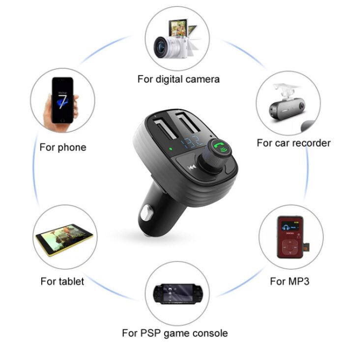 Car Bluetooth Fast Charger Receiver Auto One To Two Charg... - Image 8