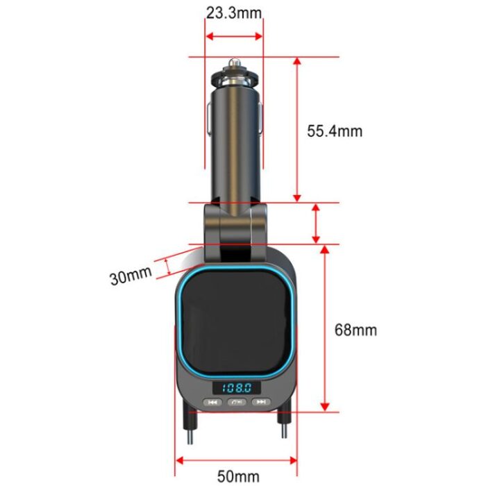 Dual Retractable Cable Car Charger Automobile Bluetooth M... - Image 3