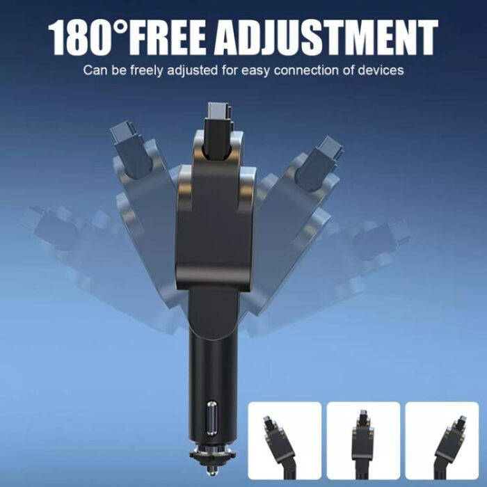 Dual Retractable Cable Car Charger Automobile Bluetooth M... - Image 5