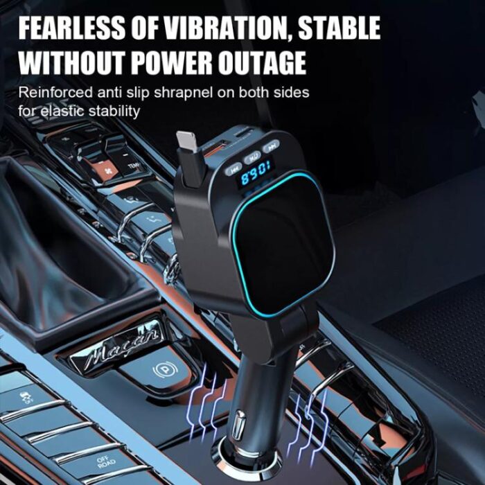 Dual Retractable Cable Car Charger Automobile Bluetooth M... - Image 9