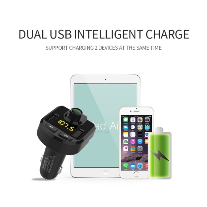 Bluetooth FM Transmitter Car Kit with Dual USB 3.1A Charger - Image 8