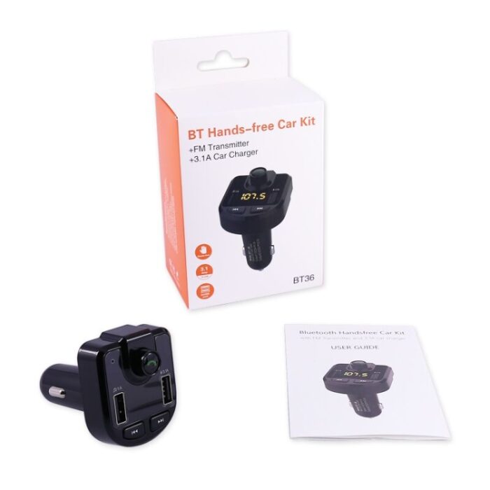 Bluetooth FM Transmitter Car Kit with Dual USB 3.1A Charger - Image 10