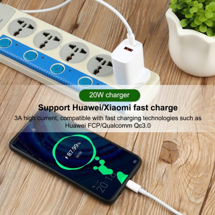 20W USB-C and USB Charger with 100W USB-C Cable, UK Plug - Image 7