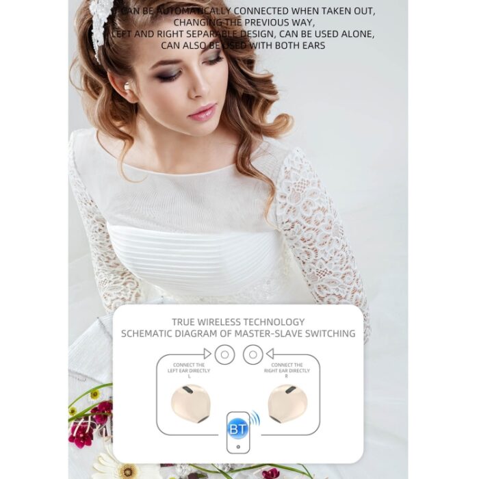 X6WS Mini Noise Reduction Wireless Earbuds with LED Display Case - Image 7