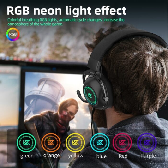 KZ-GP20 Bluetooth & 2.4G Dual-Mode RGB Gaming Headphones, 68h - Image 2