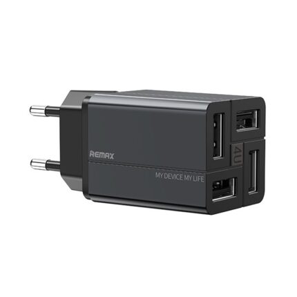 REMAX RP-U43 3.4A 4-Port USB Charger, UK Plug