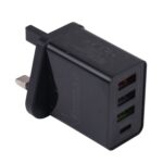 AR-2025 4-Port USB-C PD 20W and QC3.0 Wall Charger, UK Plug