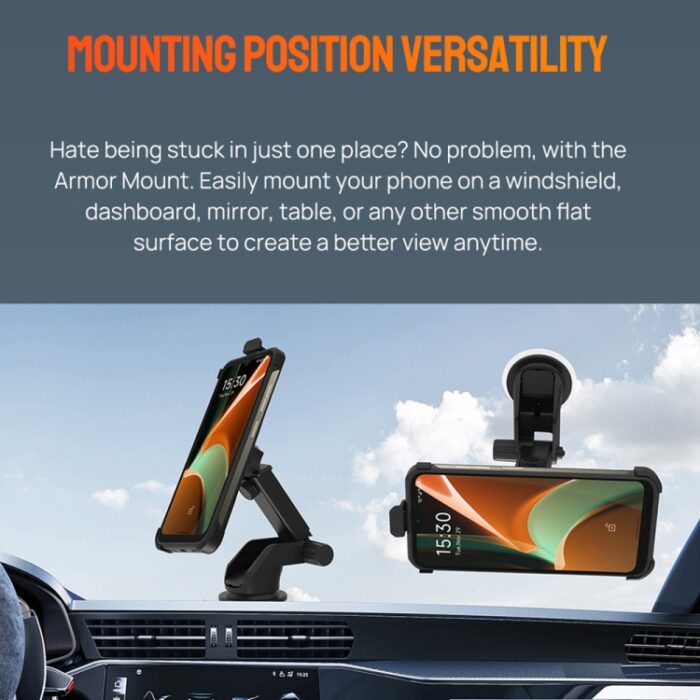 Ulefone Suction Cup Car Phone Holder with Telescopic Arm for Rugged Phones - Image 8
