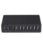 65W 10-in-1 USB and PD Smart Fast Charger, QC3.0, UK Plug - Image 2