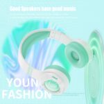 KE25 RGB Light Wireless Bluetooth Headphones with Mic and 3.5 mm Jack - Image 3