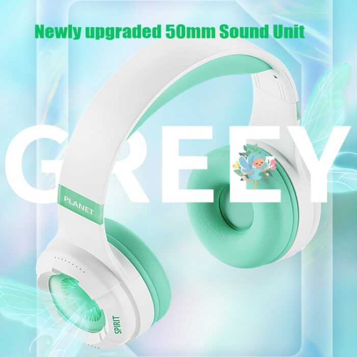 KE25 RGB Light Wireless Bluetooth Headphones with Mic and 3.5 mm Jack - Image 4