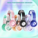 KE25 RGB Light Wireless Bluetooth Headphones with Mic and 3.5 mm Jack - Image 6