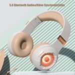 KE25 RGB Light Wireless Bluetooth Headphones with Mic and 3.5 mm Jack - Image 8