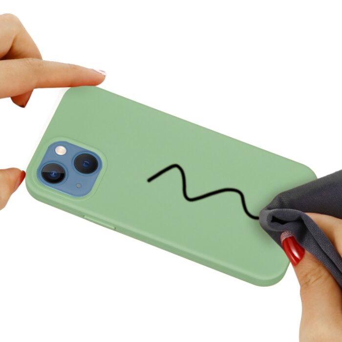 Solid Color Silicone Phone Case, For iPhone 15 - Image 5