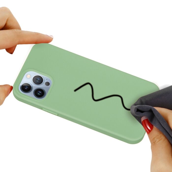 Solid Color Silicone Phone Case, For iPhone 15 Pro - Image 5