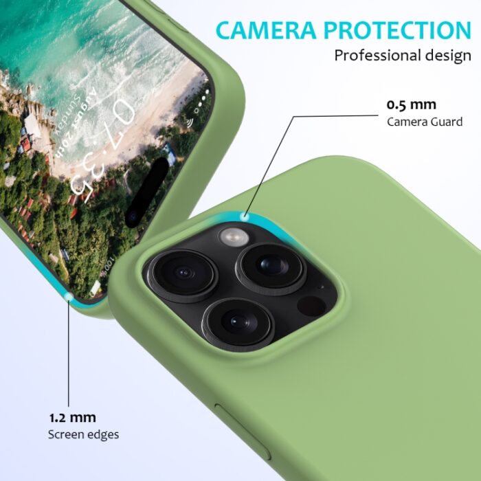 Solid Color Silicone Phone Case, For iPhone 16 Pro Max - Image 2