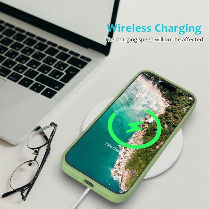 Solid Color Silicone Phone Case, For iPhone 16 Pro - Image 5