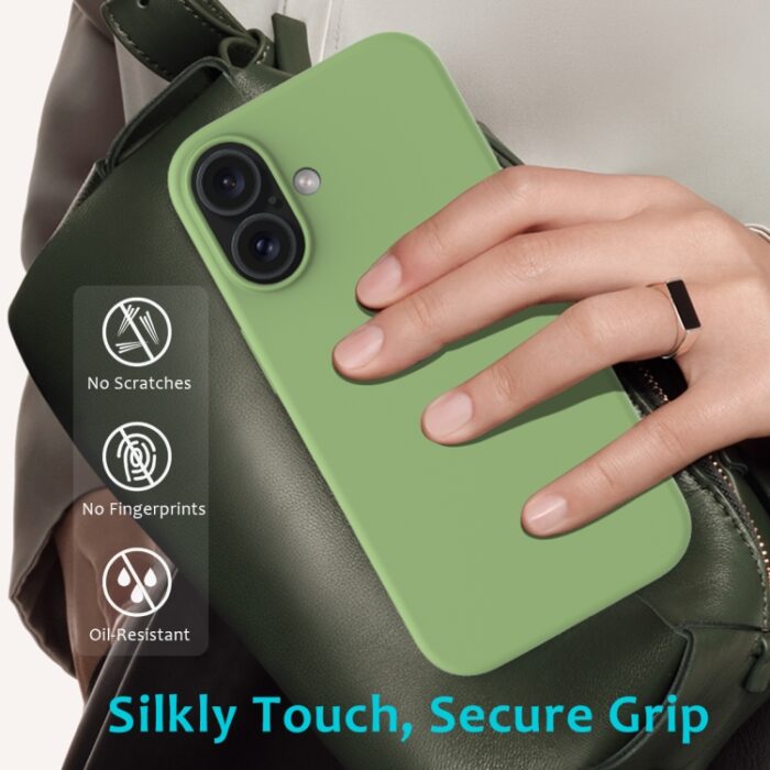 Solid Color Silicone Phone Case, For iPhone 16 Plus - Image 7