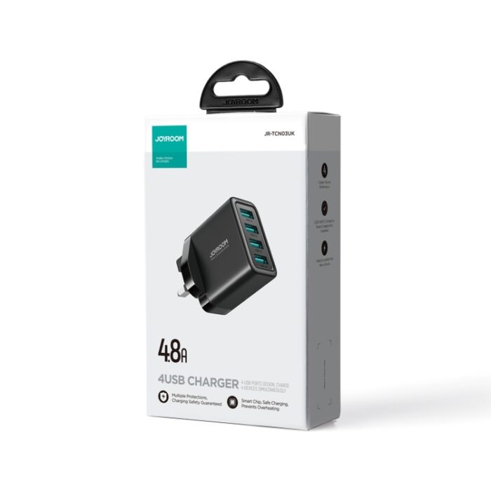 JOYROOM JR-TCN03 24W 4-Port USB Wall Charger, 4.8A - Image 3