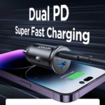 JOYROOM JR-CCN06 30W Dual USB-C PD Mini Metal Car Charger - Image 5