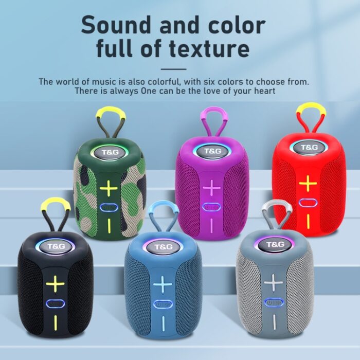 T&G TG-658 Outdoor Bluetooth Speaker, 16W Bass, LED Lights - Image 7