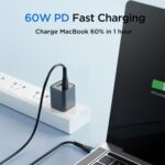JOYROOM Starry 60W Braided USB-C to USB-C Cable with LED, 1m - Image 4