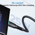 JOYROOM Starry 60W Braided USB-C to USB-C Cable with LED, 1m - Image 5