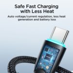 JOYROOM Starry 60W Braided USB-C to USB-C Cable with LED, 1m - Image 7