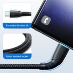 JOYROOM Starry 60W Braided USB-C to USB-C Cable with LED, 1m - Image 9