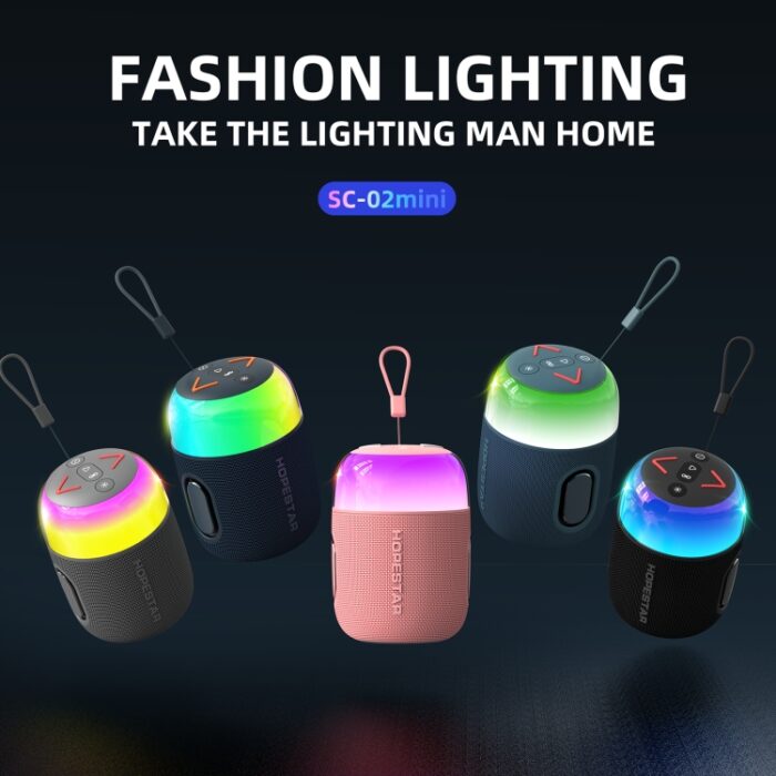 HOPESTAR SC-02 10W Portable Bluetooth Speaker with RGB Lights and FM - Image 2