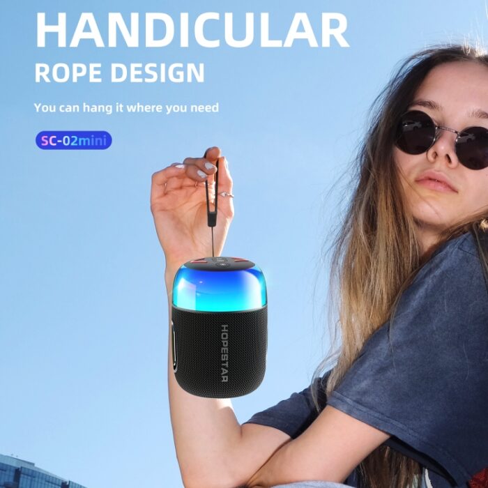 HOPESTAR SC-02 10W Portable Bluetooth Speaker with RGB Lights and FM - Image 4