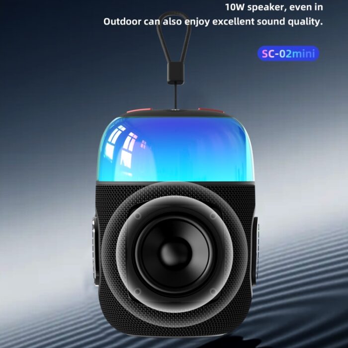HOPESTAR SC-02 10W Portable Bluetooth Speaker with RGB Lights and FM - Image 5
