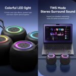 USAMS US-YX014 Yinya Mini Bluetooth Speaker with Lights and Lanyard - Image 4