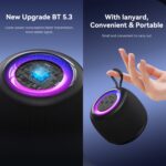 USAMS US-YX014 Yinya Mini Bluetooth Speaker with Lights and Lanyard - Image 6