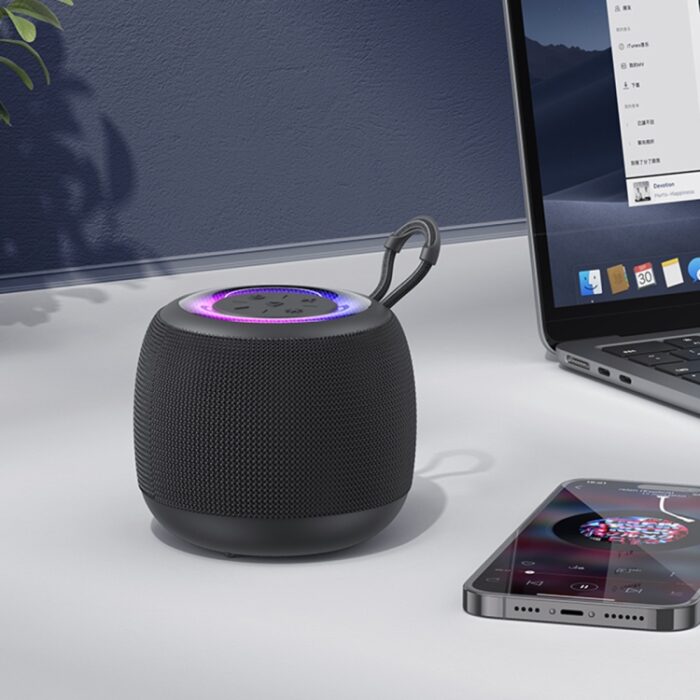 USAMS US-YX014 Yinya Mini Bluetooth Speaker with Lights and Lanyard - Image 7
