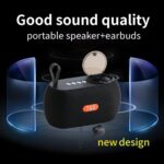 T&G TG810 2-in-1 Bluetooth Speaker with Built-In Wireless Earbuds - Image 3