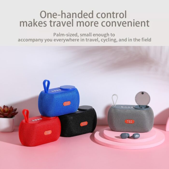 T&G TG810 2-in-1 Bluetooth Speaker with Built-In Wireless Earbuds - Image 5