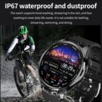 TM05 Pro Leather Smart Bracelet Watch, 1.46 inch, IP67, BT Calling - Image 4