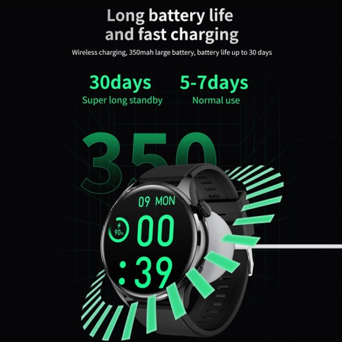 TM05 Pro Leather Smart Bracelet Watch, 1.46 inch, IP67, BT Calling - Image 9