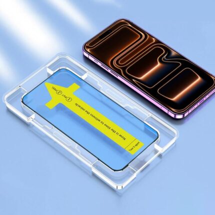 Easy-Fit Dust-Proof Tempered Glass Screen Protector for iPhone