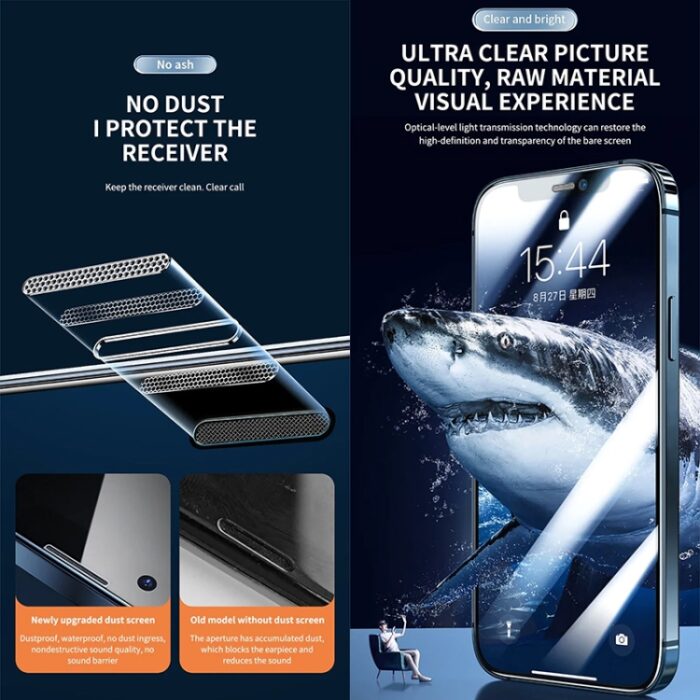 Easy-Fit Dust-Proof Tempered Glass Screen Protector for iPhone - Image 4