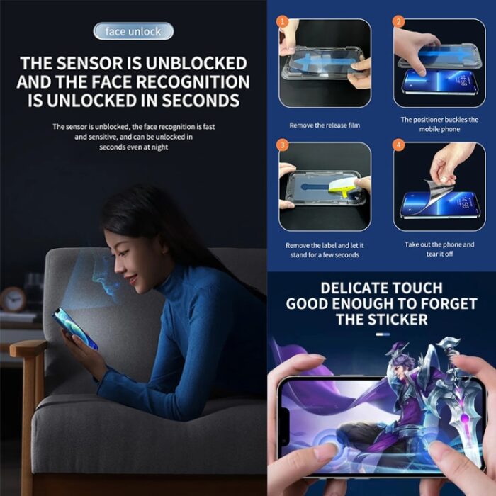 Easy-Fit Dust-Proof Tempered Glass Screen Protector for iPhone - Image 6