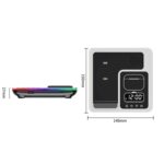 A93 5-in-1 15W Foldable Wireless Charger Stand with Clock & RGB Light - Image 3
