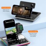 A93 5-in-1 15W Foldable Wireless Charger Stand with Clock & RGB Light - Image 9