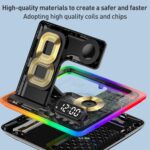 A93 5-in-1 15W Foldable Wireless Charger Stand with Clock & RGB Light - Image 11