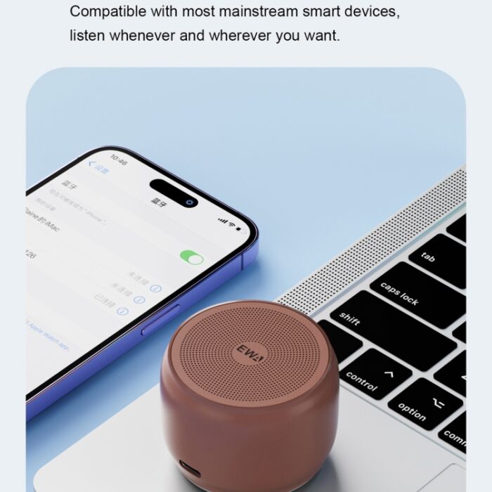 EWA A126 Metal Mini Bluetooth Speaker, 5W Bass Radiator - Image 8